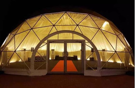 大きい金属フレーム10m 15m 20m 25m党結婚式のでき事の大きいドームのテントのドーム党テント