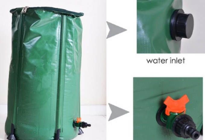 庭の雨水のコレクターのための適用範囲が広い100L折りたたみポリ塩化ビニール水バット天水桶