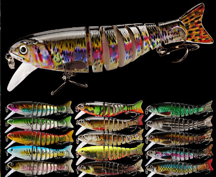17 17 CM/11g 6#Hooks 3Dを注目するプラスチック餌の完全な水泳の層の多接合された採取の魅惑を着色する