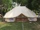 100%の綿のキャンバスの防火効力のある防水シートの屋外のキャンプの鐘テント